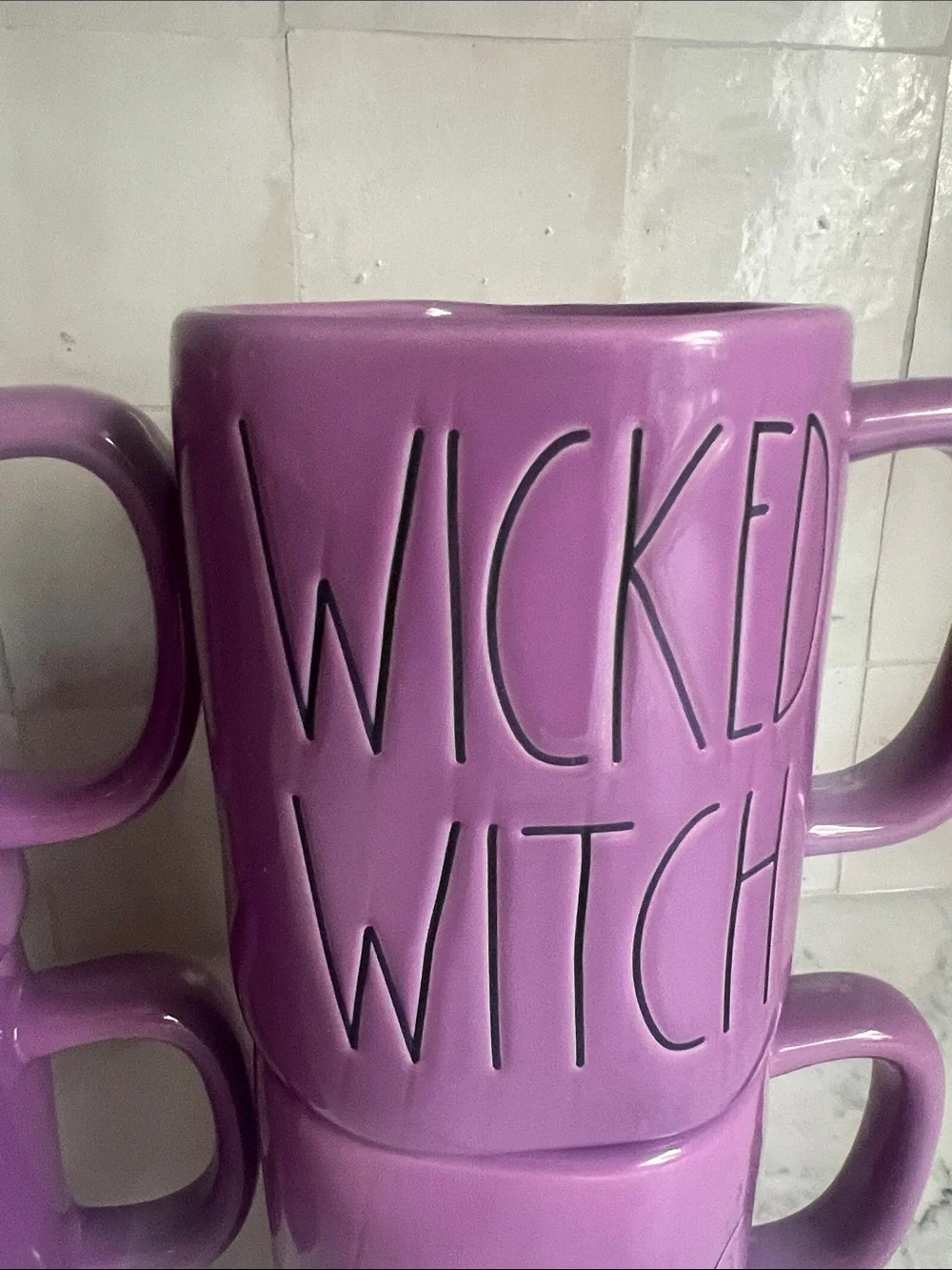 Rae Dunn Purple Halloween Witch Hocus Pocus, Magic Mug Set